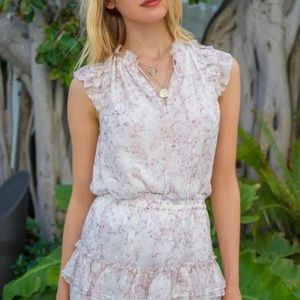 Generation love metallic cap sleeve top.